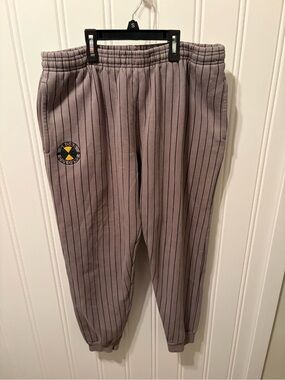 Cross Colours Post Hip Hop Nation Mens Pinstripe Jogger Sweatpants SZ XL